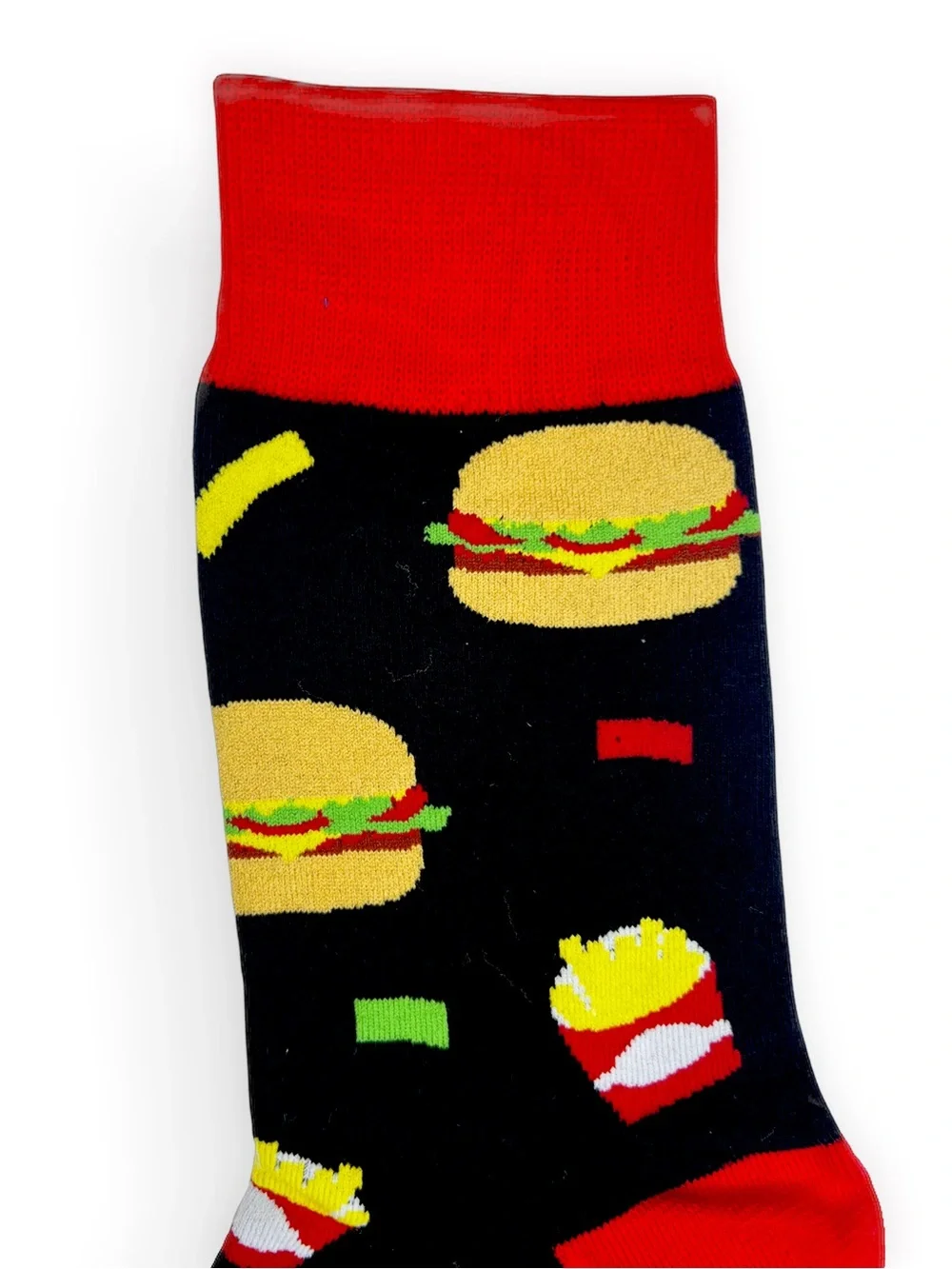 NWOT Burger Time! Fun Burger & Fry Novelty Crew Socks – Funky Fast Food Socks